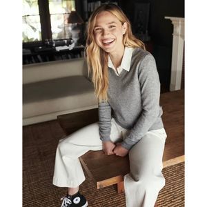 Quince Mongolian Cashmere V-Neck Sweater